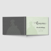 Mint Green Charro Silhouette Quinceanera Gastenboek (Volledig)