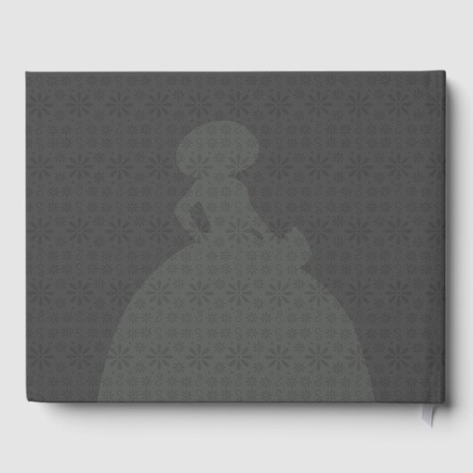 Mint Green Charro Silhouette Quinceanera Gastenboek (Achterkant)