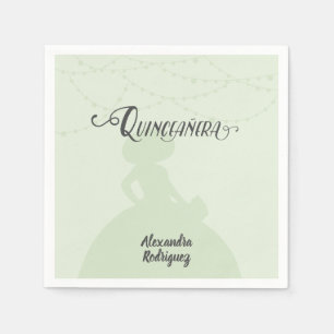 Mint Green Charro Silhouette Quinceanera Servet