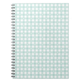 Mint Green Checks Notitieboek