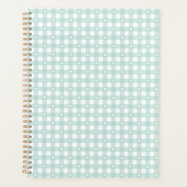 Mint Green Checks Planner