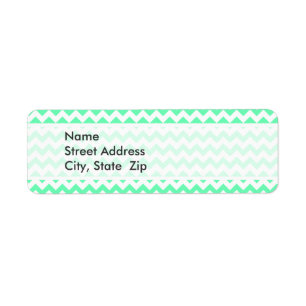 Mint Green Chevron Etiket