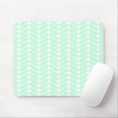 Mint Green Chevron Pattern, zoals Knitting. Muismat (Met muis)
