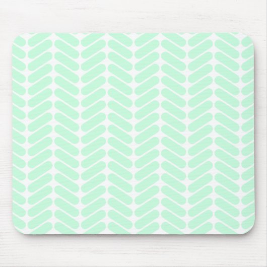 Mint Green Chevron Pattern, zoals Knitting. Muismat (Voorkant)