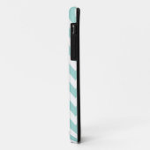 Mint Green Chevron & Pink Custom Monogram Case-Mate iPhone Case (Achterkant/links)