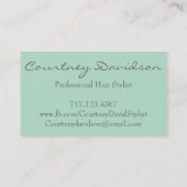 Mint Green Chevron Visitekaartjes (Achterkant)