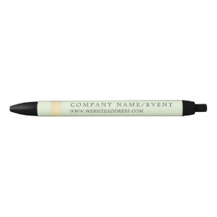 Mint Green, Chic Gold Foil Stripe, Company/Event Zwarte Inkt Pen
