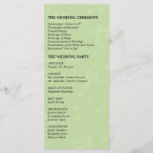 Mint Green & Chocolate Brown Wedding Programma (Achterkant)
