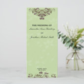 Mint Green & Chocolate Brown Wedding Programma (Staand voorkant)