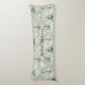 Mint Green Christmas Trees Snowflakes Lichaamskussen (Voorkant Verticaal)