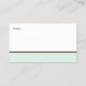 Mint Green Circles Pattern Monogram Profile Kaarte Contactkaartje (Achterkant)