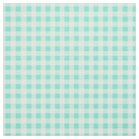 Mint Green Classic Gingham Checked Pattern Stof (Swatch)