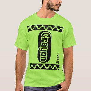 Mint Green Crayon Halloween Kostuum Vrouwen T-shirt