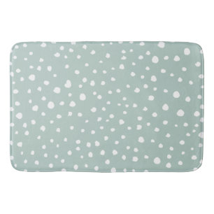Mint Green Dalmatian Spots, Dalmatiaanse Stippen,  Badmat