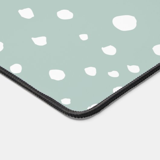 Mint Green Dalmatian Spots, Dalmatiaanse Stippen, Bureaumat (Hoek)