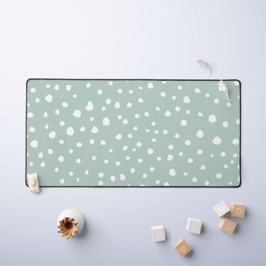 Mint Green Dalmatian Spots, Dalmatiaanse Stippen, Bureaumat (Kindertafel)