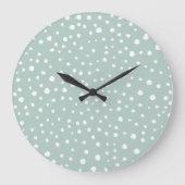 Mint Green Dalmatian Spots, Dalmatiaanse Stippen, Grote Klok (Voorkant)