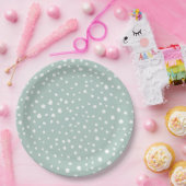 Mint Green Dalmatian Spots, Dalmatiaanse Stippen, Papieren Bordje (Feest)