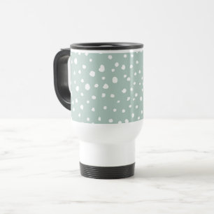 Mint Green Dalmatian Spots, Dalmatiaanse Stippen,  Reisbeker