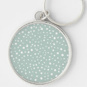 Mint Green Dalmatian Spots, Dalmatiaanse Stippen, Sleutelhanger (Voorkant)