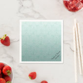 Mint Green Damask Aangepaste Bruiloft Servetten (Insitu)