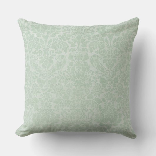 Mint Green Damask GradeA Cotton Sierkussen 20x20 (Voorkant)