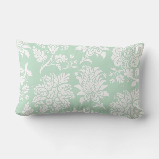 Mint Green Damask Pillow Kussen (Achterkant)