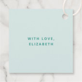 Mint Green Dank je Confettien. Bedankjes Labels (Achterkant)