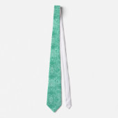 Mint-Green Disco Glitter & Sparkles Pattern Stropdas (Voorkant)