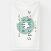 Mint Green Donut Baby Sprinkle / Douche Banner (Verticaal)