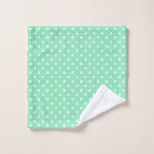 Mint Green Dotée Moderne Élégant Modèle tendance (Gant de toilette)