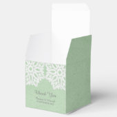 Mint Green Elegant Lace Favor Boxes Bedankdoosjes (Geopend)