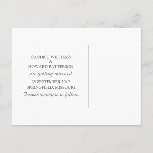 Mint Green Elegant Lace Save the Date Briefkaart (Achterkant)