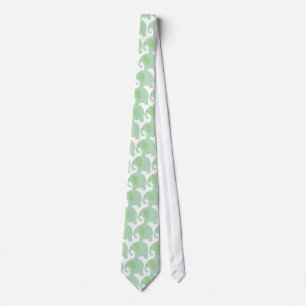 Mint Green Elephant Stropdas