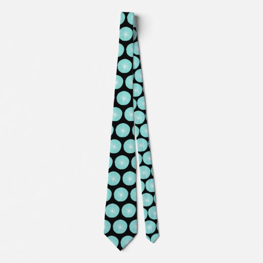 Mint Green en Black Retro Style Stropdas (Voorkant)