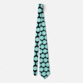 Mint Green en Black Retro Style Stropdas (Achterkant)