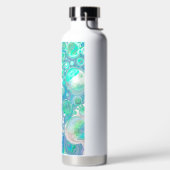 Mint Green en Blue Fluid Art Waterfles (Links)