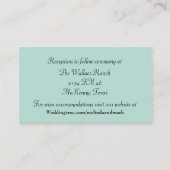 Mint Green en Chevron Wedding Enclosure Card Informatiekaartje (Voorkant)