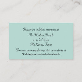 Mint Green en Chevron Wedding Enclosure Card Informatiekaartje