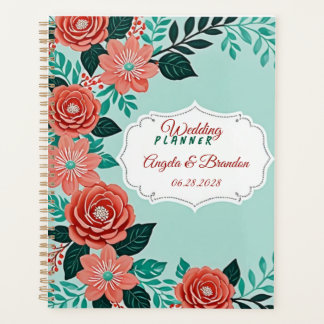 Mint Green en Coral Beach bruiloft Planner