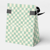 Mint Green en Cream Gingham Bedankdoosjes (Achterkant)
