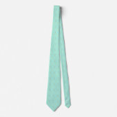 Mint Green en Gold Pattern Stropdas (Voorkant)