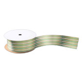 Mint Green en Gold Striped Ribbon Lint (Spoel)