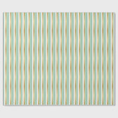 Mint Green en Gold Stripes Cadeaupapier (Vlak)