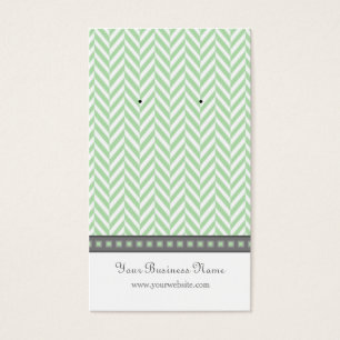 Mint Green en Gray Herringbone die kaarten verdien Visitekaartje
