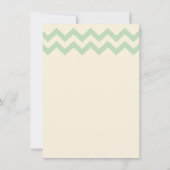 Mint Green en Ivory Chevron Wedding Invitations Kaart (Achterkant)