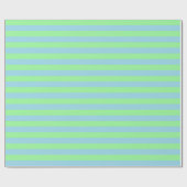 Mint Green en Pastel Blue Stripes Cadeaupapier (Vlak)