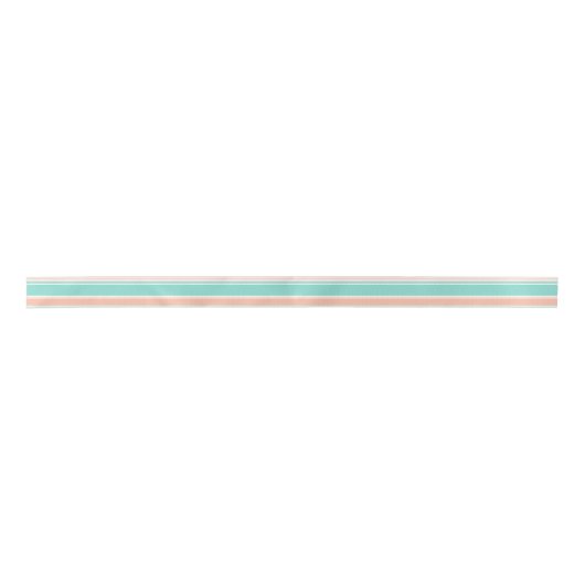 Mint Green en Peach Modern Stripes Lint (Voorkant)