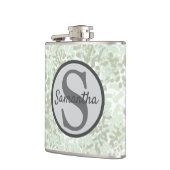Mint Green en Sage Green Waterverf met Monogram Heupfles (Links)