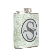 Mint Green en Sage Green Waterverf met Monogram Heupfles (Rechts)